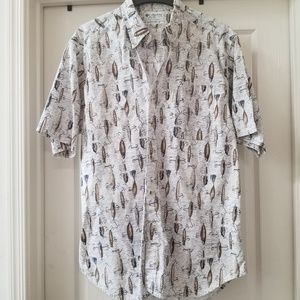 Mens Columbia Short Sleeve Button Front Shirt